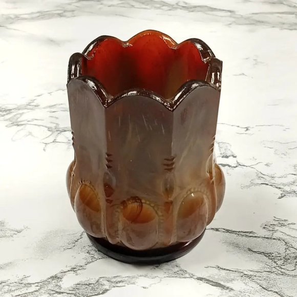 Degenhart Glass Beaded Oval Trinket Toothpick Paperweight Vintage - Picture 3 of 7